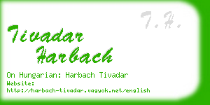 tivadar harbach business card